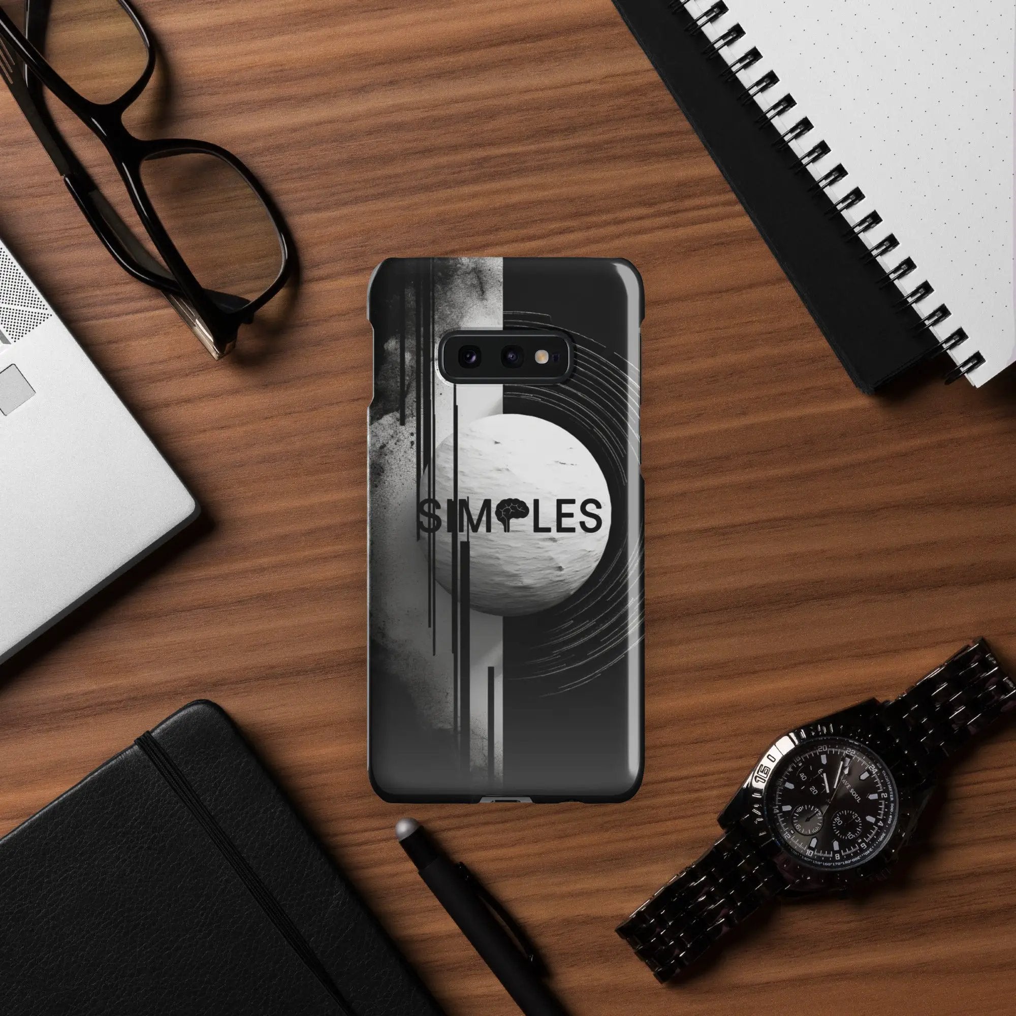 Snap case for Samsung Galaxy by Simples Market; black with grayscale abstract artwork