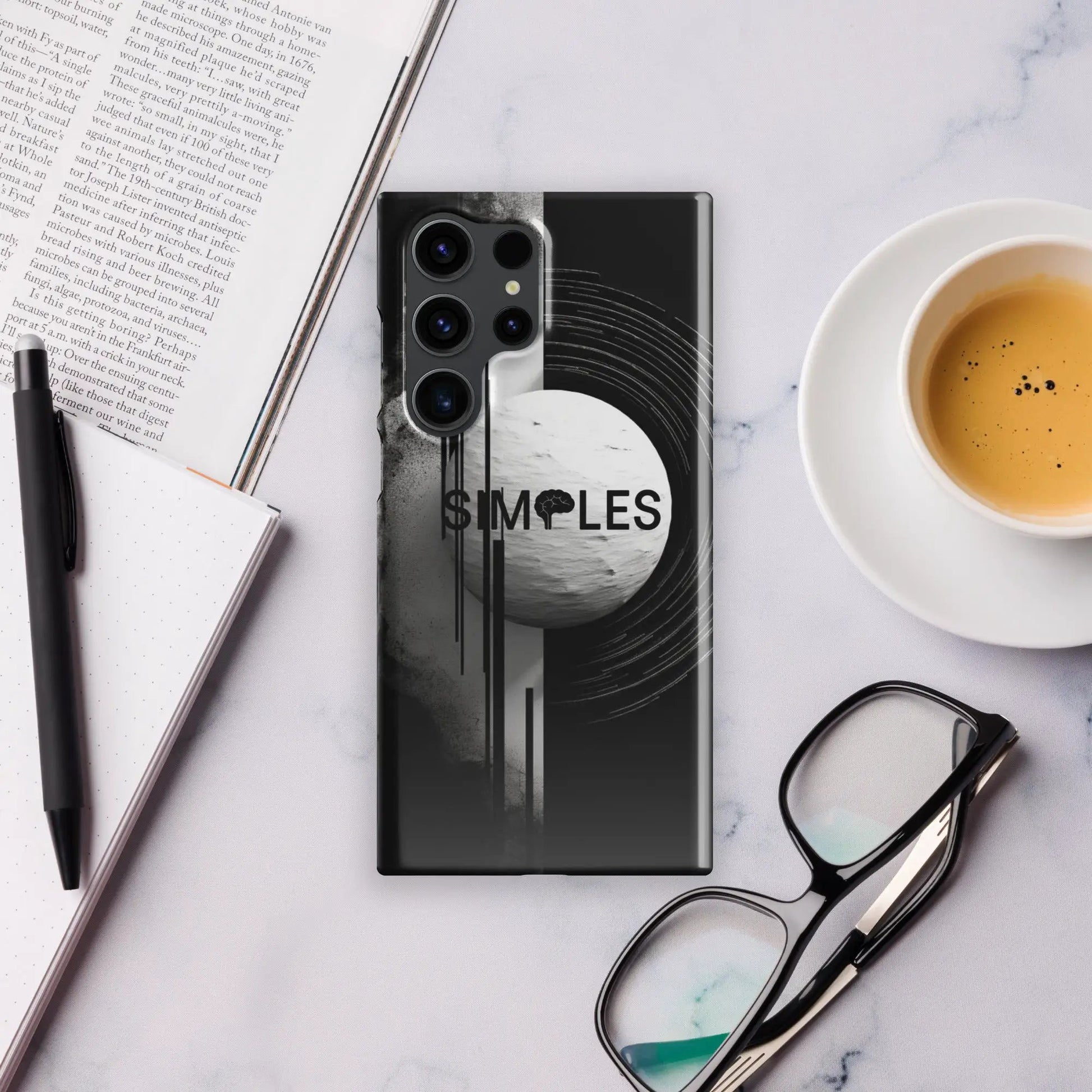 Snap case for Samsung by Simples Market; black phone case with camera cutouts