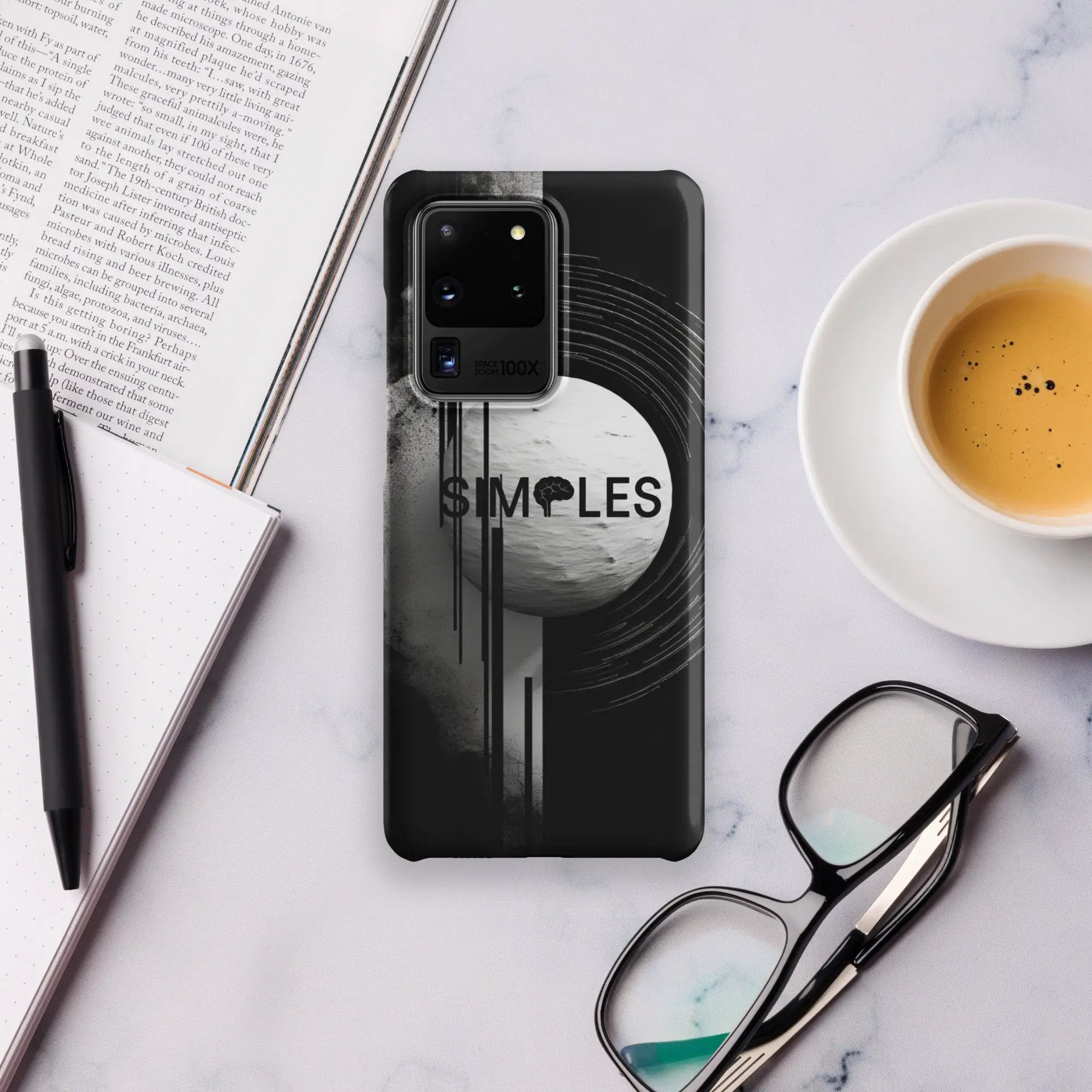 Snap case for Samsung by Simples Market; black phone case with camera cutouts