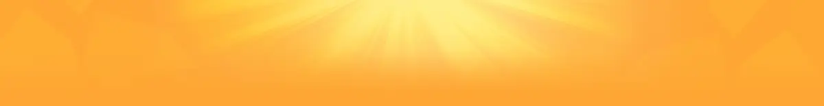 Orange gradient banner with sunburst rays for Simples Market