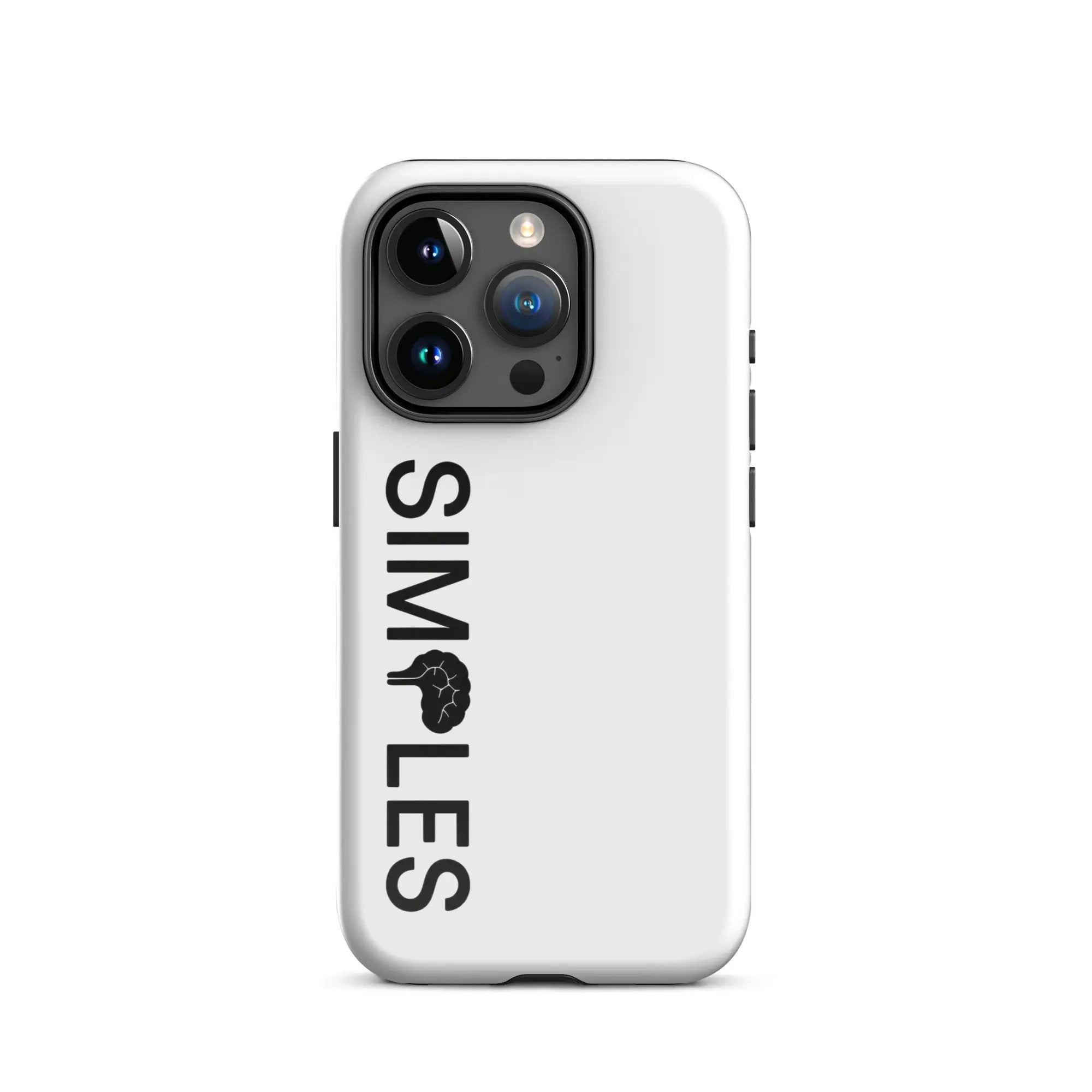 Tough Case for iPhone white with triple-camera cutout; Simples Market.