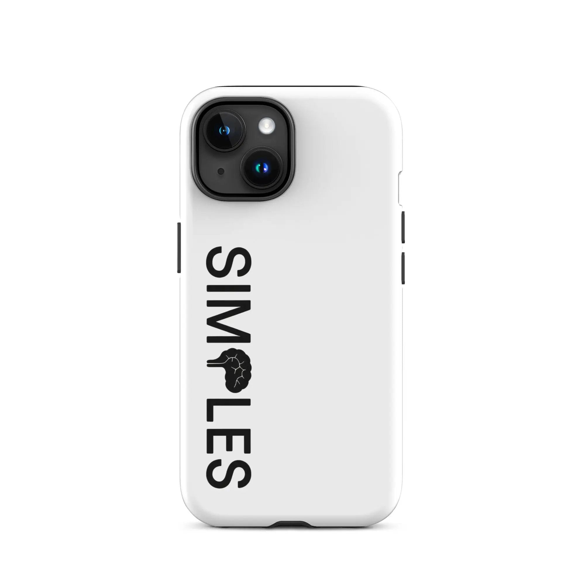 Tough Case for iPhone by Simples Market, white back cover with camera cutout